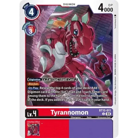 Tyrannomon (BT15-011) Common [BT15]