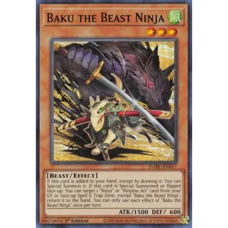 Baku el Ninja Bestia - DABL-SP017 - Súper Rara