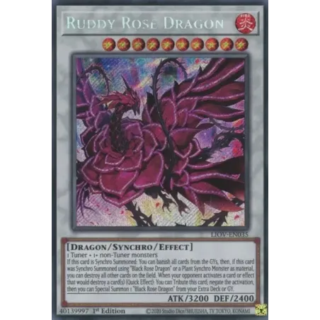Dragón de la Rosa Rojiza - LIOV-SP035 - Rara Secreta