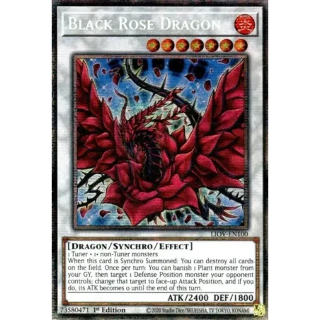 Dragón de la Rosa Negra - LIOV-SP100 - Rara Secreta Prismática