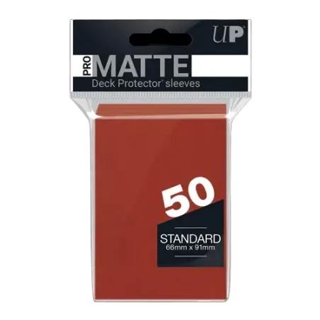 50 Fundas Standar Ultra Pro Matte Deck Protector (Rojo)
