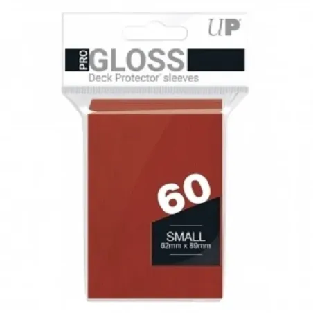 60 Fundas Small Ultra Pro Gloss Deck Protector (Rojo)