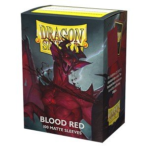 100 Dragon Shield Sleeves - Matte Blood Red - El Duelista