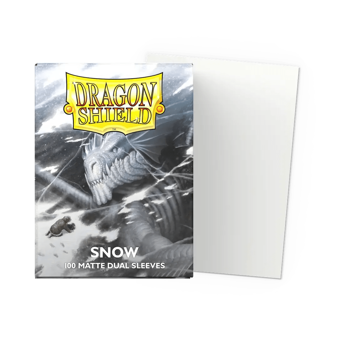 100 Dragon Shield Sleeves - Matte Dual Snow - El Duelista