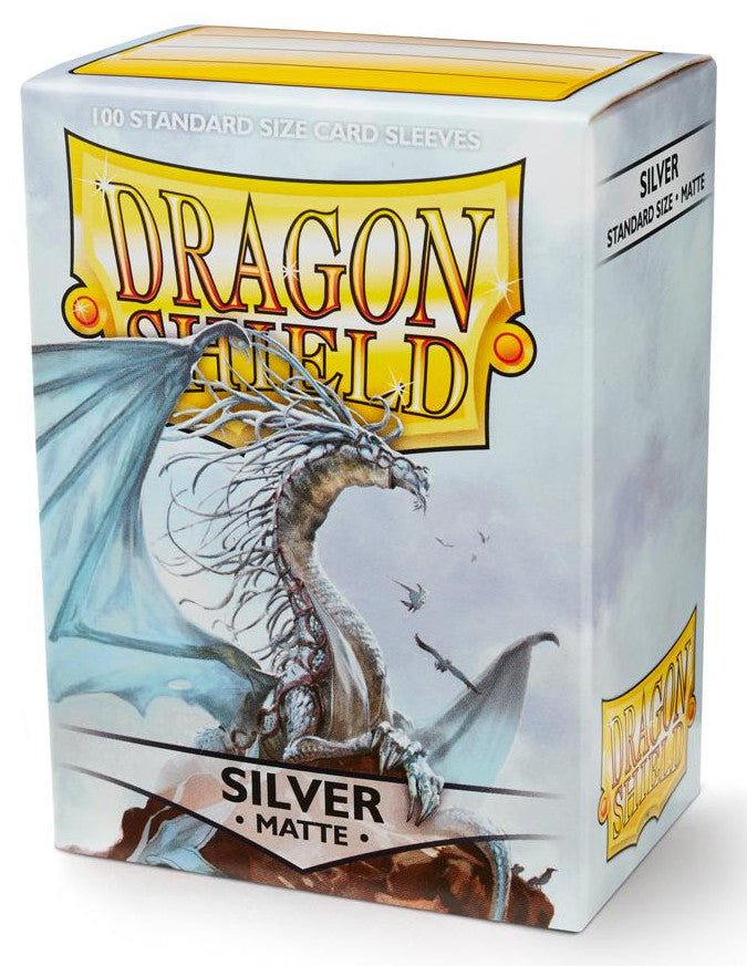 100 Dragon Shield Sleeves - Matte Silver - El Duelista