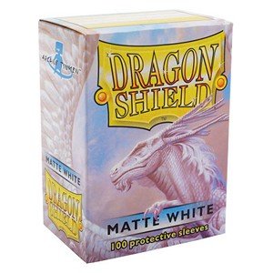 100 Dragon Shield Sleeves - Matte White - El Duelista