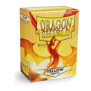 100 Dragon Shield Sleeves - Matte Yellow - El Duelista