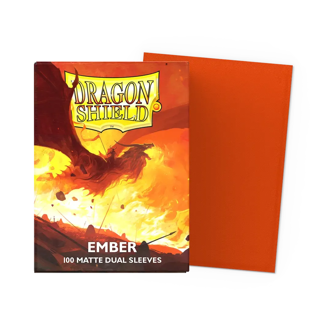 100 Dragon Shield Sleeves - Matte Dual Ember