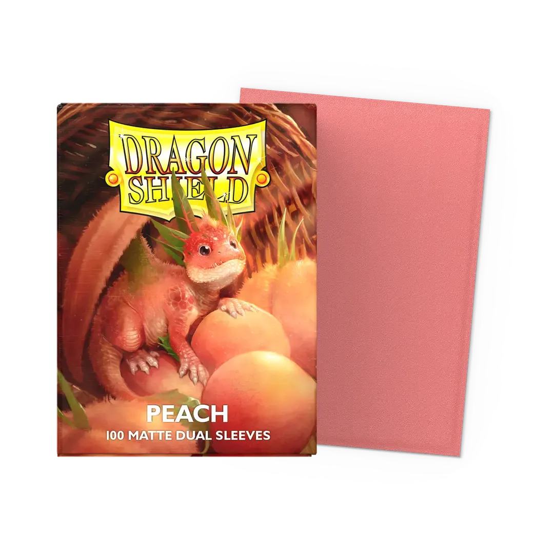 100 Dragon Shield Sleeves - Matte Dual Peach