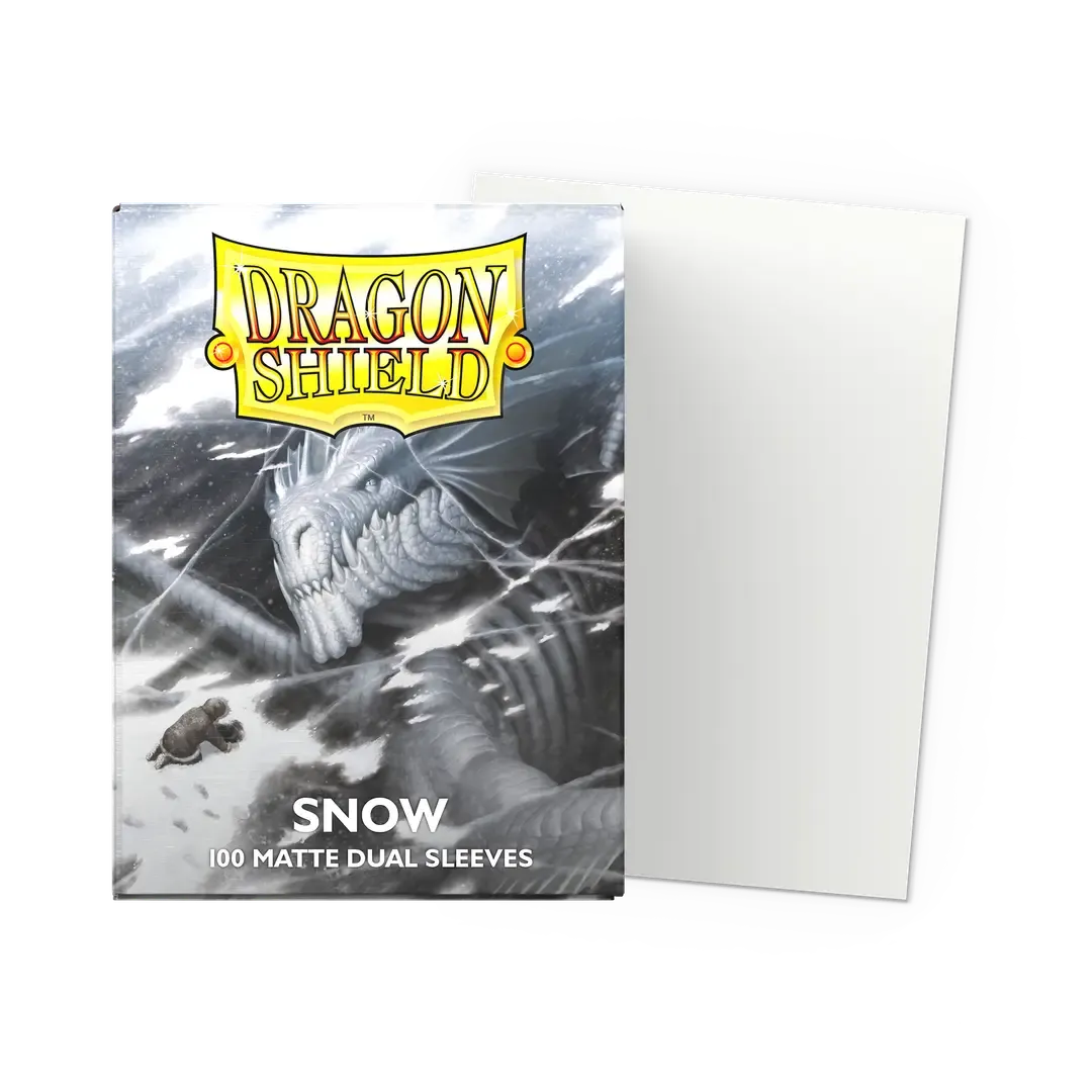 100 Dragon Shield Sleeves - Matte Dual Snow