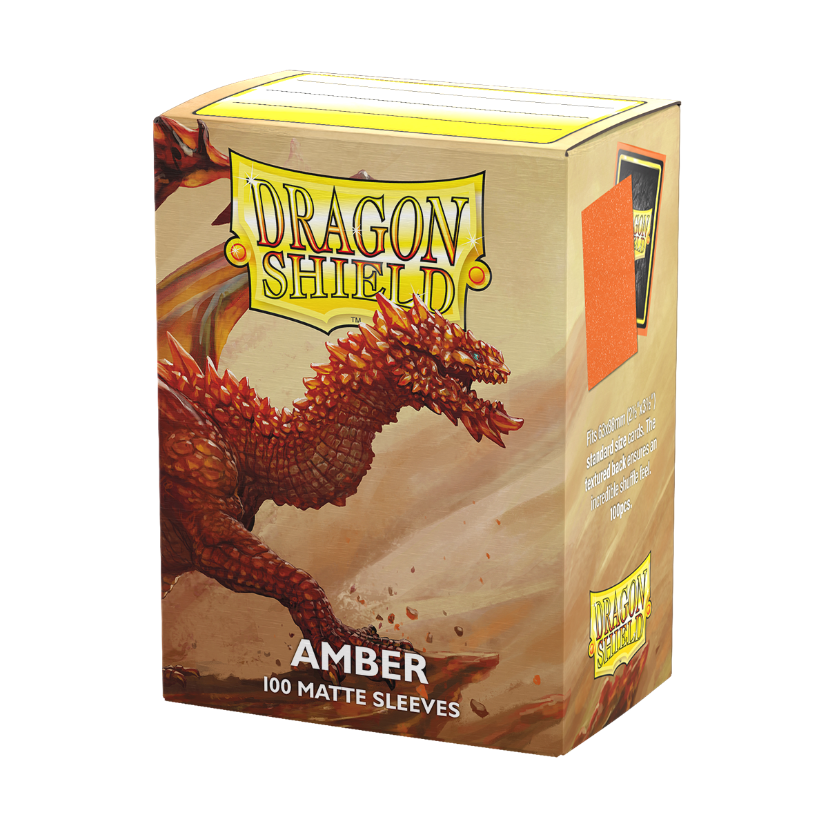 Fundas Dragon Shield Matte Amber Standard (100 unidades), imagen oficial 4
