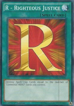 R - Righteous Justice⁣ - Structure Deck: HERO Strike⁣ (Common)⁣ [030]