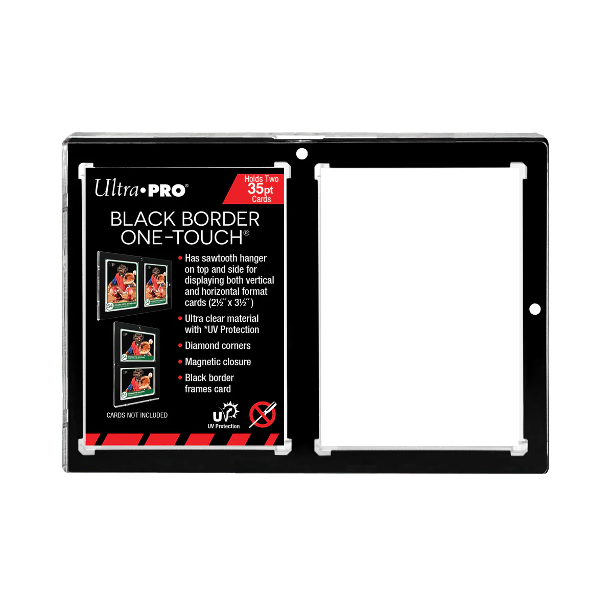 35PT 2-Card Black Border UV ONE-TOUCH® Magnetic Holder