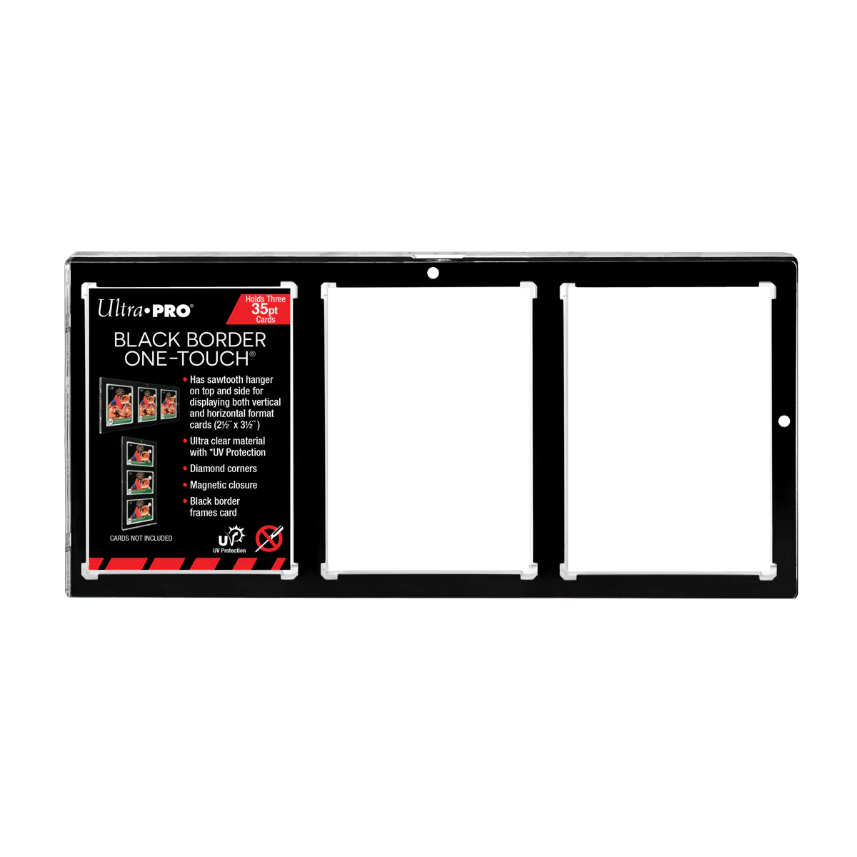 35PT 3-Card Black Border UV ONE-TOUCH® Magnetic Holder