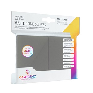 100 Gamegenic Matte Prime Sleeves (Dark Gray)