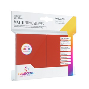 100 Gamegenic Matte Prime Sleeves (Red)