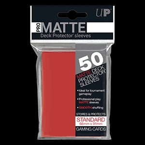 50 Ultra Pro Pro - Matte Sleeves (Red) - El Duelista