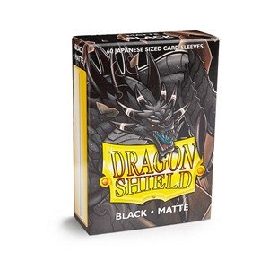 60 Small Dragon Shield Sleeves - Matte Black - El Duelista
