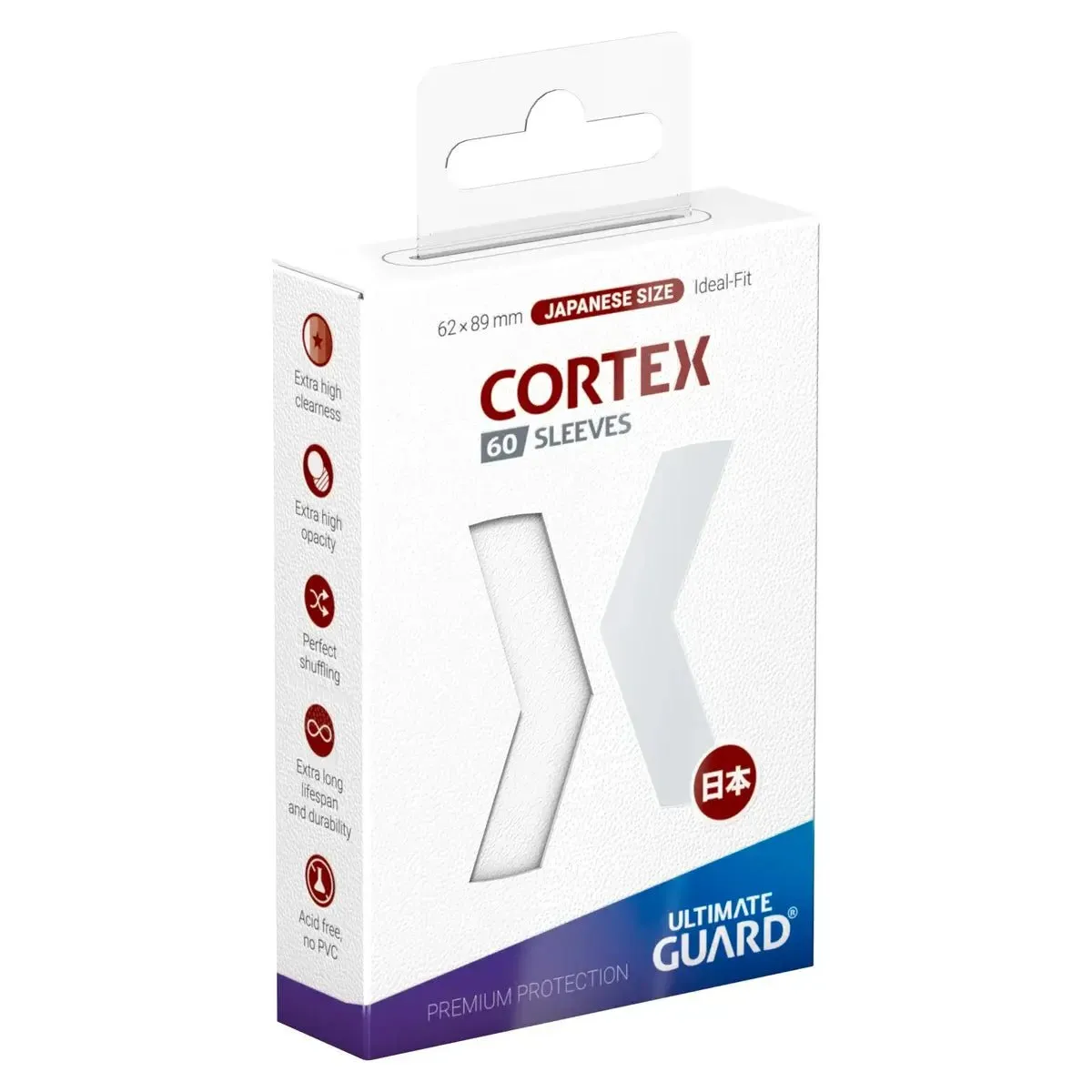 60 Small Ultimate Guard Cortex Sleeves (White) - El Duelista
