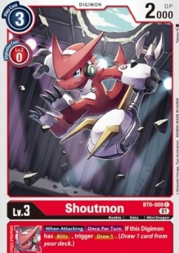 Shoutmon (BT6-008)⁣ - Double Diamond⁣ (Common)⁣ [BT6-008]