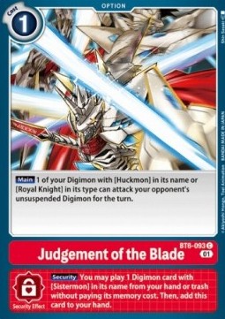 Judgement of the Blade (BT6-093)⁣ - Double Diamond⁣ (Common)⁣ [BT6-093]