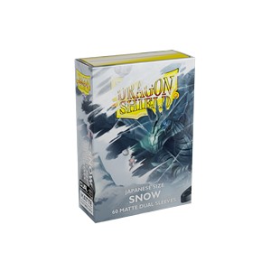 60 Small Dragon Shield Sleeves - Dual Matte Snow