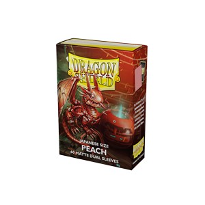 60 Small Dragon Shield Sleeves - Dual Matte Peach