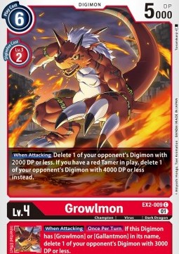 Growlmon (EX2-009)⁣ - Digital Hazard⁣ (Common)⁣ [009]
