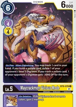 Maycrackmon: Vicious Mode (BT9-076)⁣ - X Record⁣ (Common)⁣ [076]