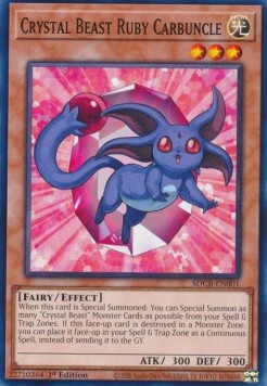 Crystal Beast Ruby Carbuncle⁣ - Structure Deck: Legend of the Crystal Beasts⁣ (Common)⁣ [001]