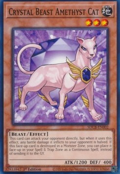 Crystal Beast Amethyst Cat⁣ - Structure Deck: Legend of the Crystal Beasts⁣ (Common)⁣ [002]