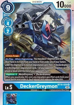 DeckerGreymon (BT10-026) (V.1)⁣ - Xros Encounter⁣ (Rare)⁣ [026]