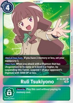 Ruli Tsukiyono (BT10-091)⁣ - Xros Encounter⁣ (Rare)⁣ [091]