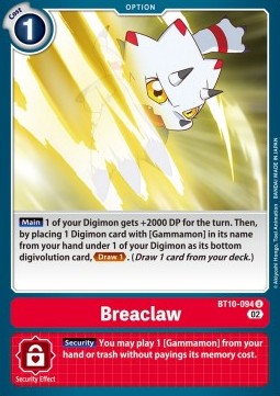 Breaclaw (BT10-094)⁣ - Xros Encounter⁣ (Uncommon)⁣ [094]