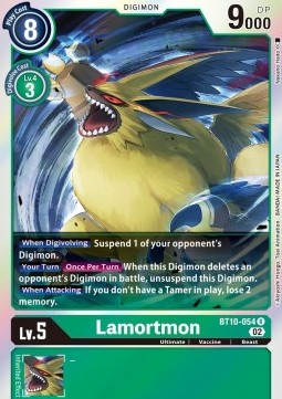 Lamortmon (BT10-054)⁣ - Xros Encounter⁣ (Rare)⁣ [054]