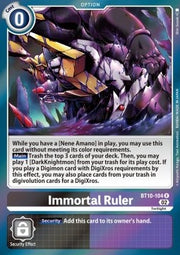 Immortal Ruler (BT10-104)⁣ - Xros Encounter⁣ (Rare)⁣ [104]
