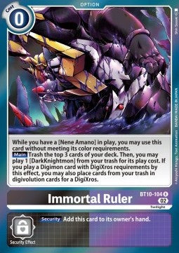 Immortal Ruler (BT10-104)⁣ - Xros Encounter⁣ (Rare)⁣ [104]