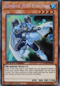 Elemental HERO Bubbleman (V.2 - Secret Rare) - Speed Duel GX: Midterm Paradox (Secret Rare) [SGX2-A08]