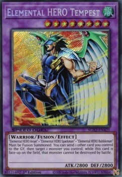 Elemental HERO Tempest (V.2 - Secret Rare) - Speed Duel GX: Midterm Paradox (Secret Rare) [SGX2-A21]