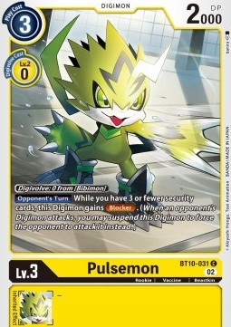Pulsemon (BT10-031)⁣ - Xros Encounter⁣ (Common)⁣ [031]