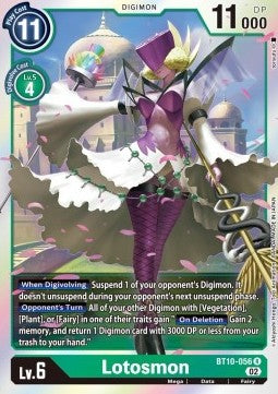 Lotosmon (BT10-056)⁣ - Xros Encounter⁣ (Rare)⁣ [056]
