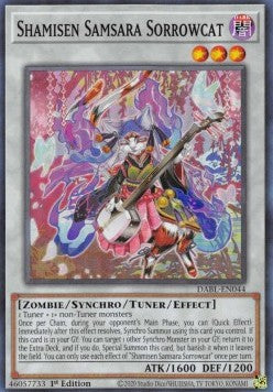 Shamisen Samsara Sorrowcat⁣ - Darkwing Blast⁣ (Super Rare)⁣ [044]