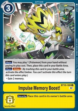 Impulse Memory Boost! (BT10-100)⁣ - Xros Encounter⁣ (Common)⁣ [100]