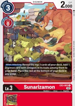 Sunarizamon (EX3-003)⁣ - Draconic Roar⁣ (Common)⁣ [003]