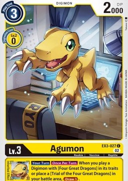 Agumon (EX3-027)⁣ - Draconic Roar⁣ (Common)⁣ [027]