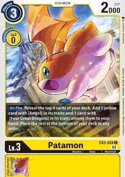 Patamon (EX3-028)⁣ - Draconic Roar⁣ (Common)⁣ [028]