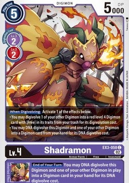 Shadramon (EX3-058)⁣ - Draconic Roar⁣ (Common)⁣ [058]