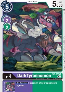 DarkTyrannomon (EX3-059)⁣ - Draconic Roar⁣ (Common)⁣ [059]