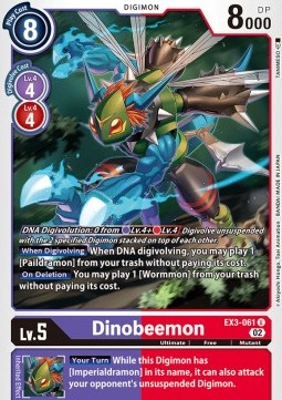 Dinobeemon (EX3-061) (V.1)⁣ - Draconic Roar⁣ (Uncommon)⁣ [061]