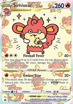 Simisear VSTAR⁣ - Crown Zenith⁣ (Ultra Rare)⁣ [GG37]